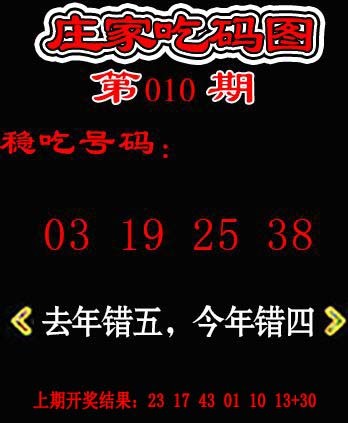 010期庄家吃码图[图]