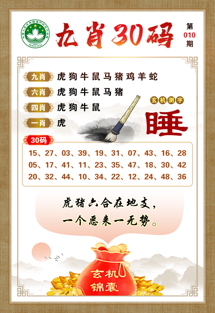 010期九肖30码[图]