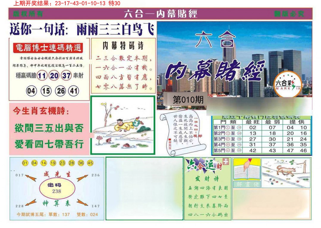010期内幕赌经[图]