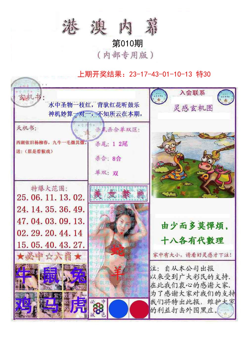 010期港澳内幕报[图]