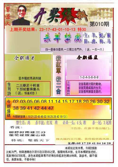 010期开奖爆料(新图推荐)[图]