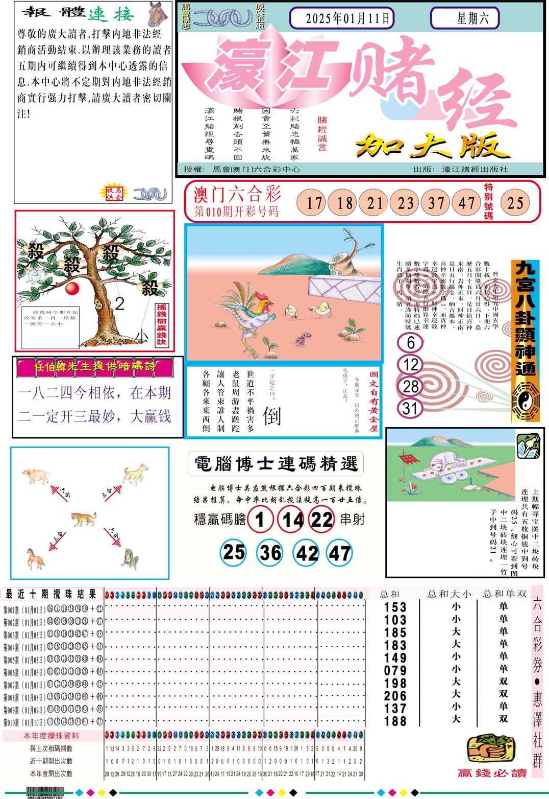 011期濠江赌经A加大版[图]