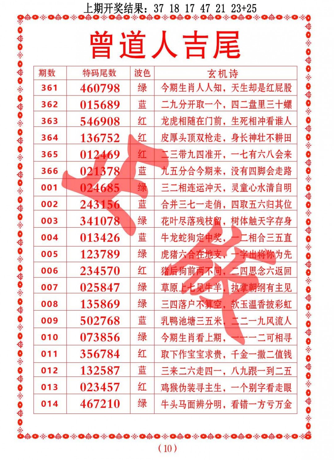 011期曾道人吉尾[图]