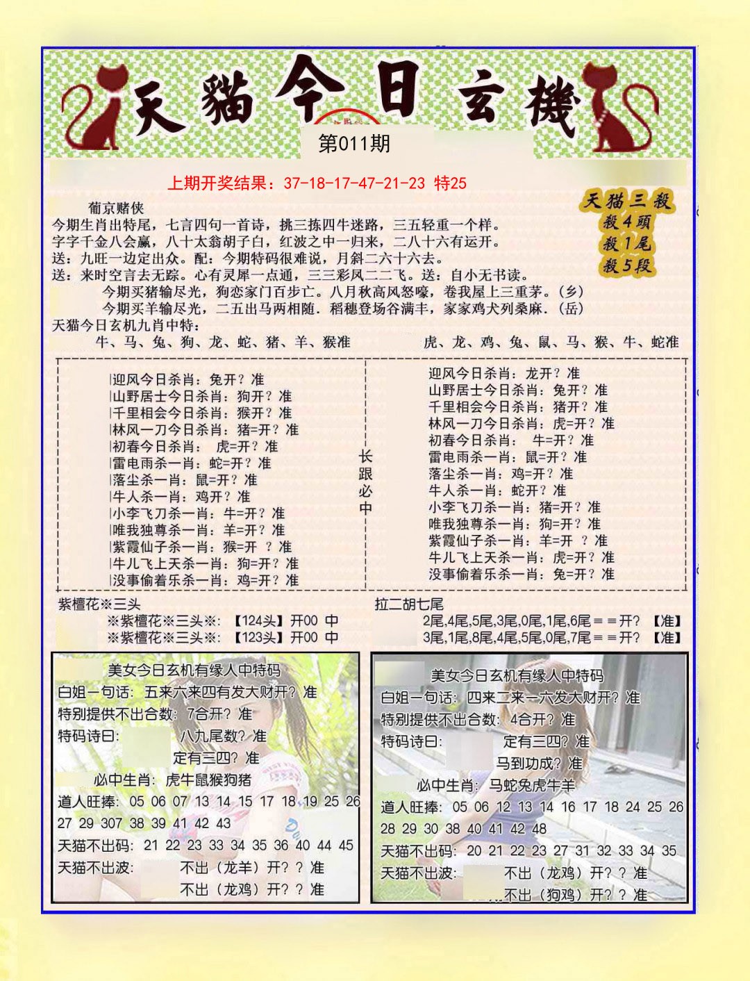 011期今日玄机图B[图]