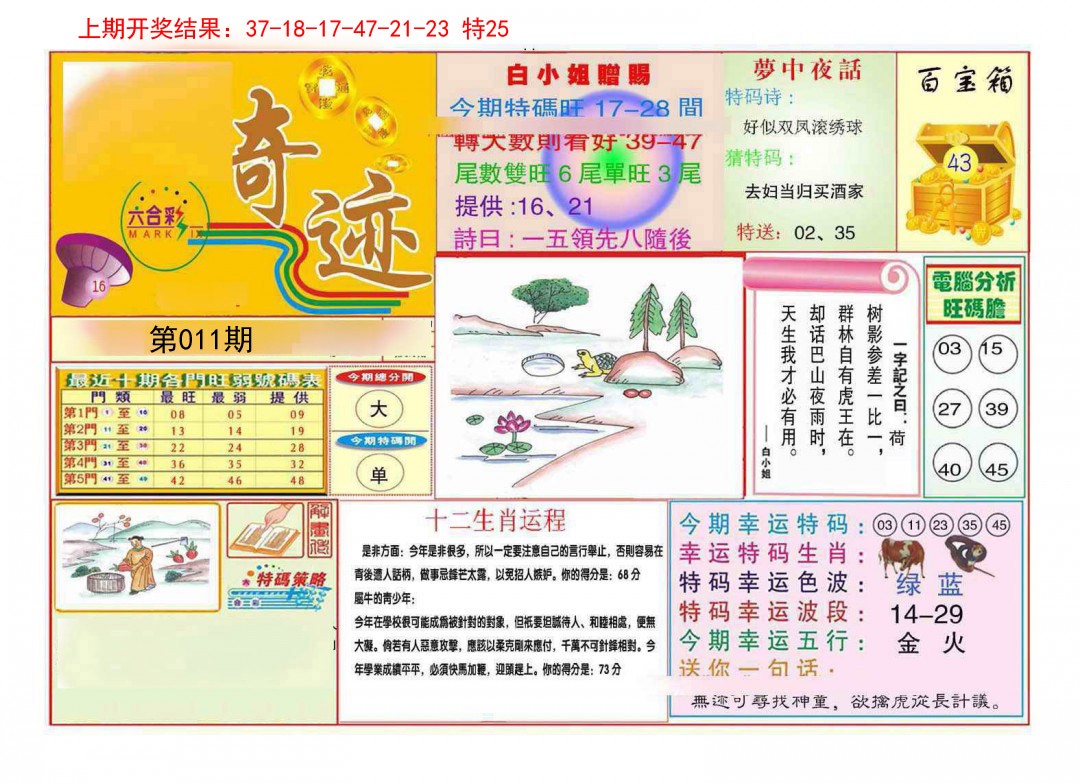 011期九龍奇迹A(推荐)[图]