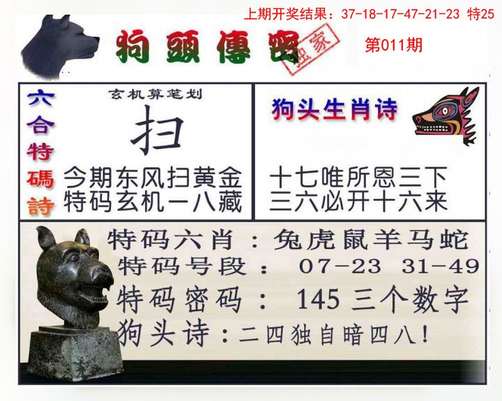011期狗头传密[图]