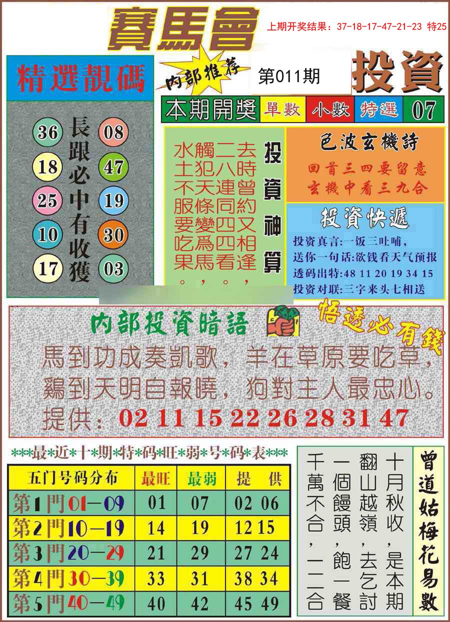 011期马会投资[图]