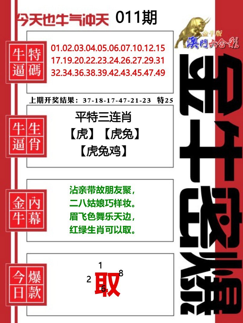 011期金牛密爆[图]