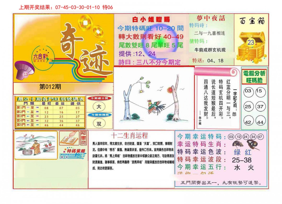 012期九龍奇迹A(推荐)[图]