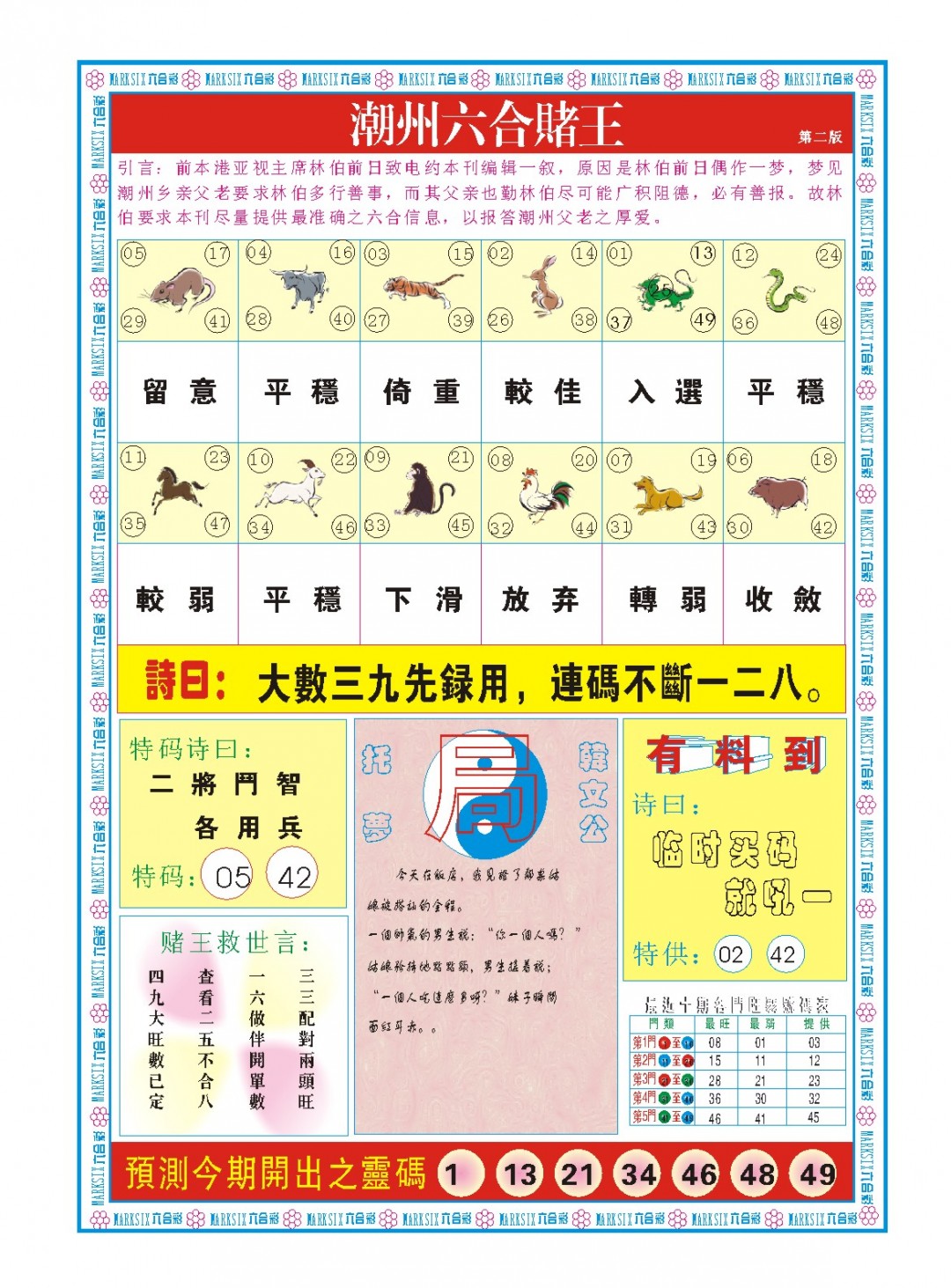 012期潮州六合赌王B[图]