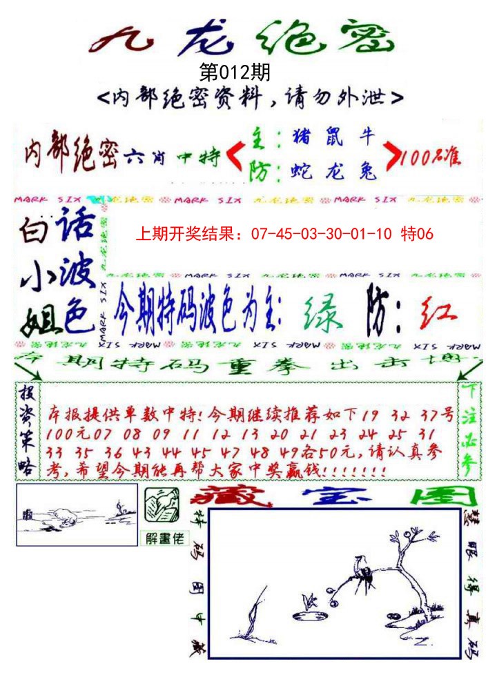 012期九龙密报[图]