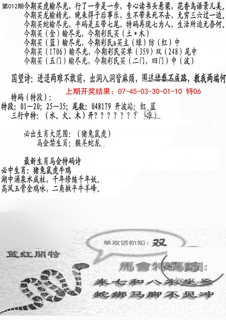 012期蛇报B[图]