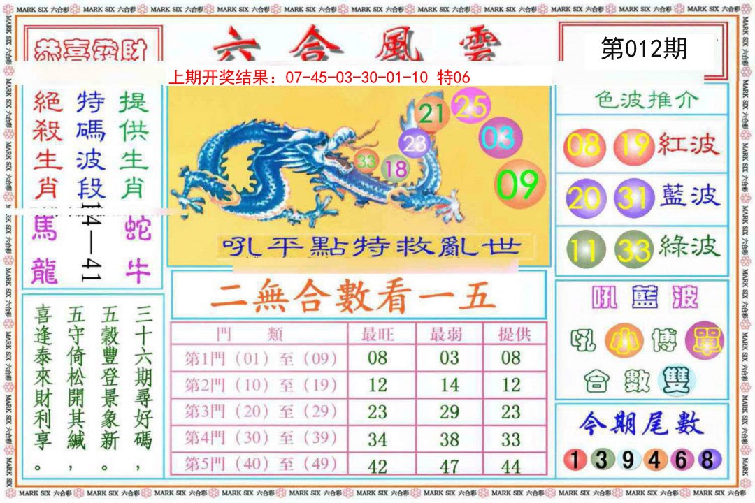 012期六合风云《另版》[图]