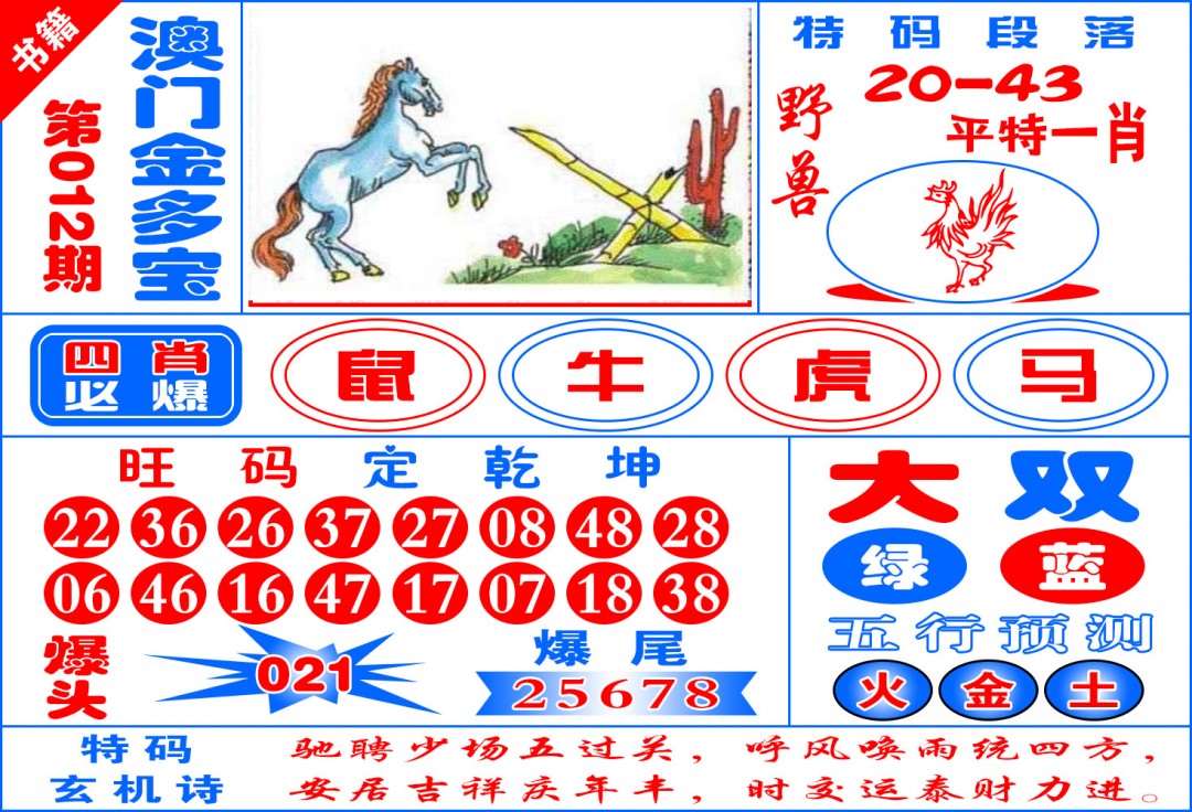 012期澳门金元宝[图]