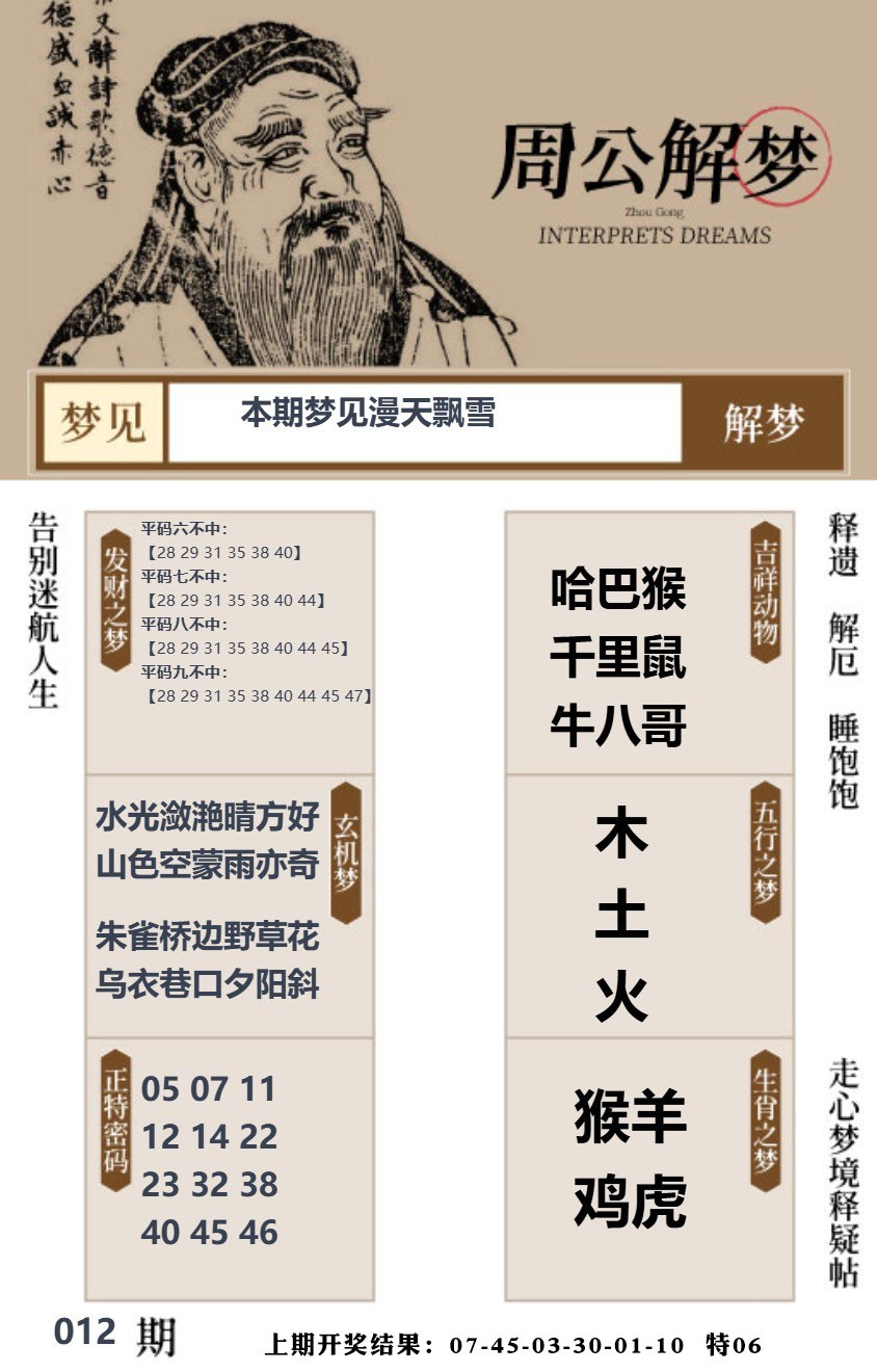 012期周公解梦贴[图]