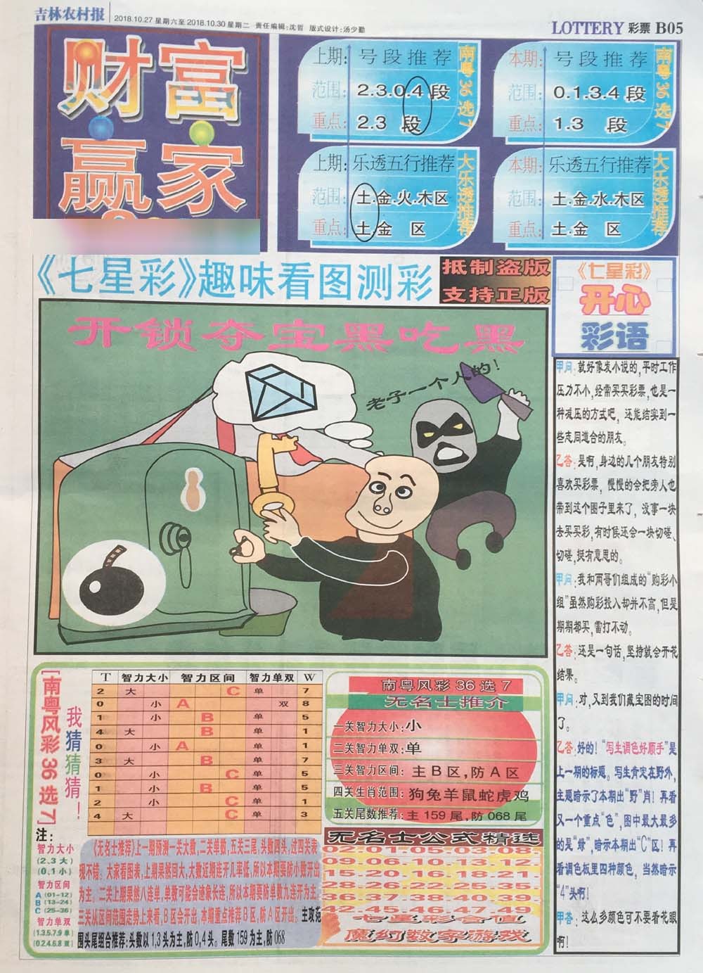 013期七星彩图(高清)[图]