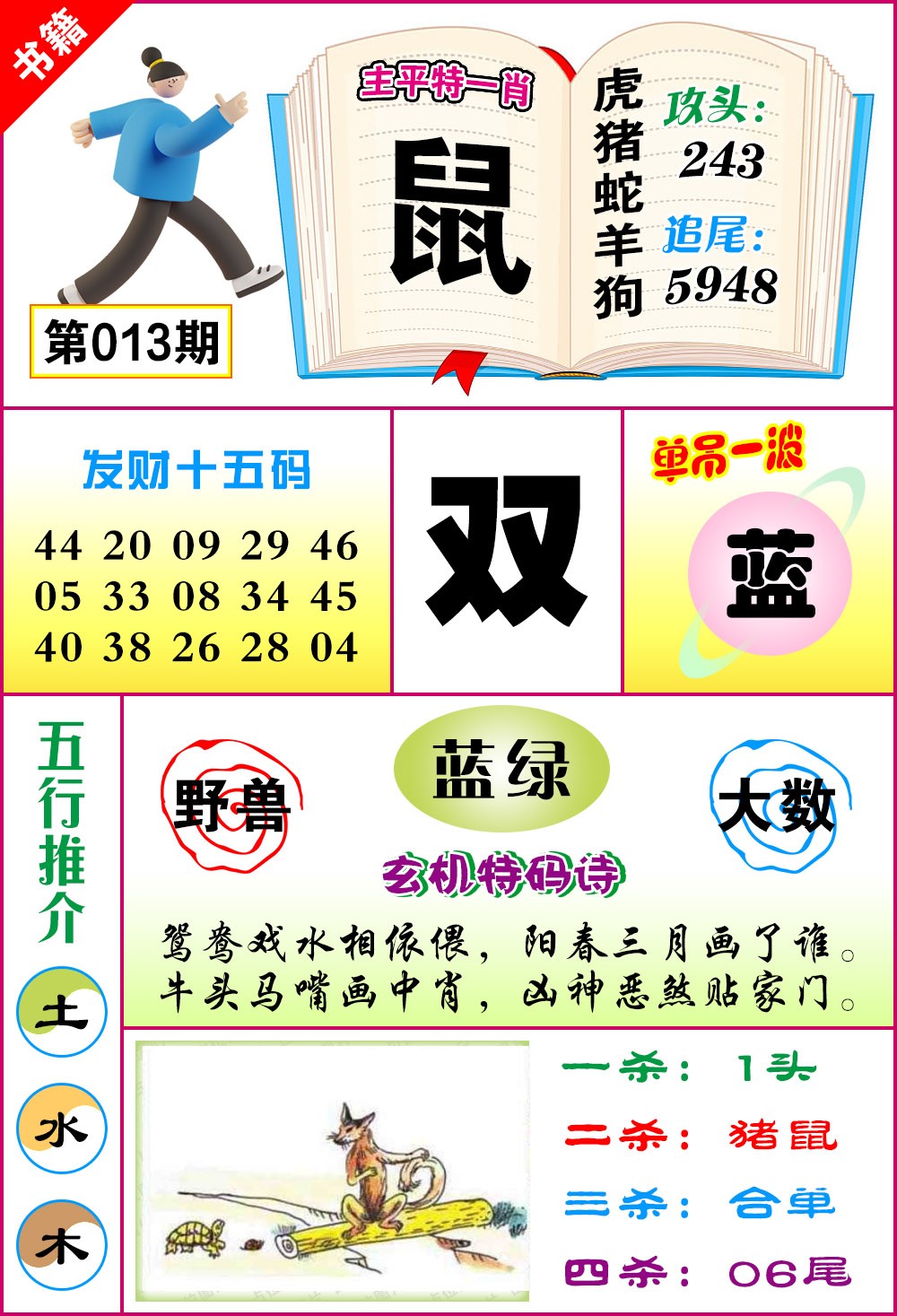 013期澳门钻石十五码[图]