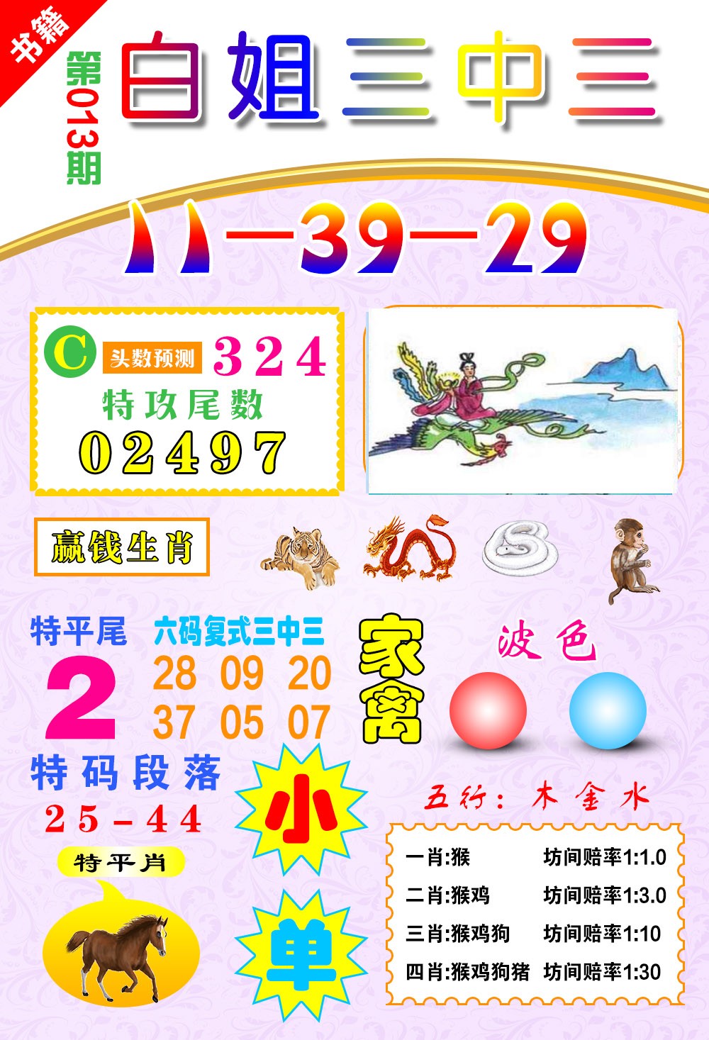 013期澳门白姐锦囊[图]