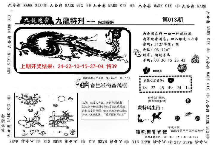 013期九龙特新刊[图]