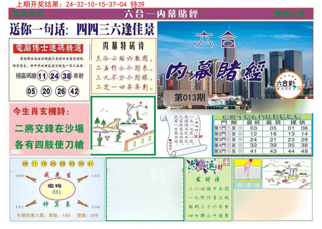 013期内幕赌经[图]