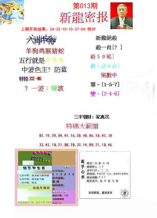 013期新龙密报[图]