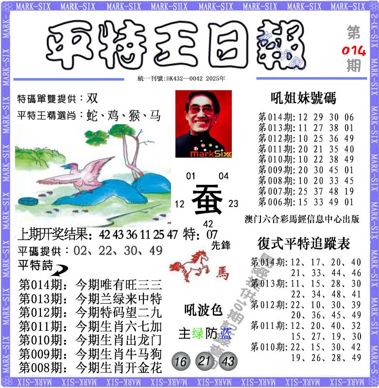 014期平特王日报[图]