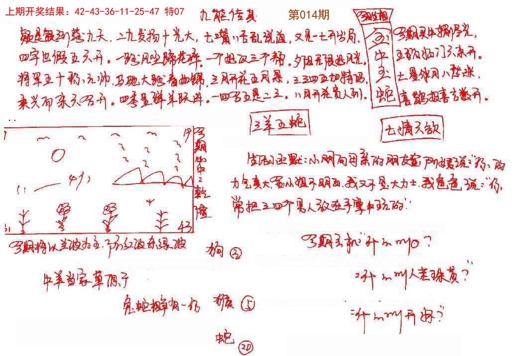 014期手写九龙内幕[图]