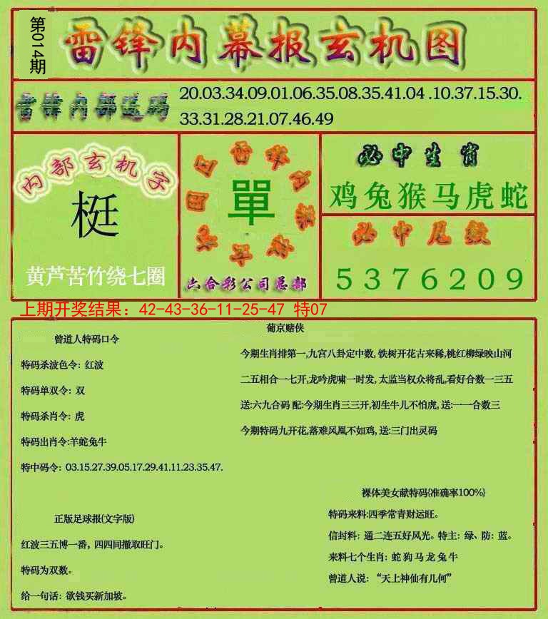 014期雷锋玄机报[图]