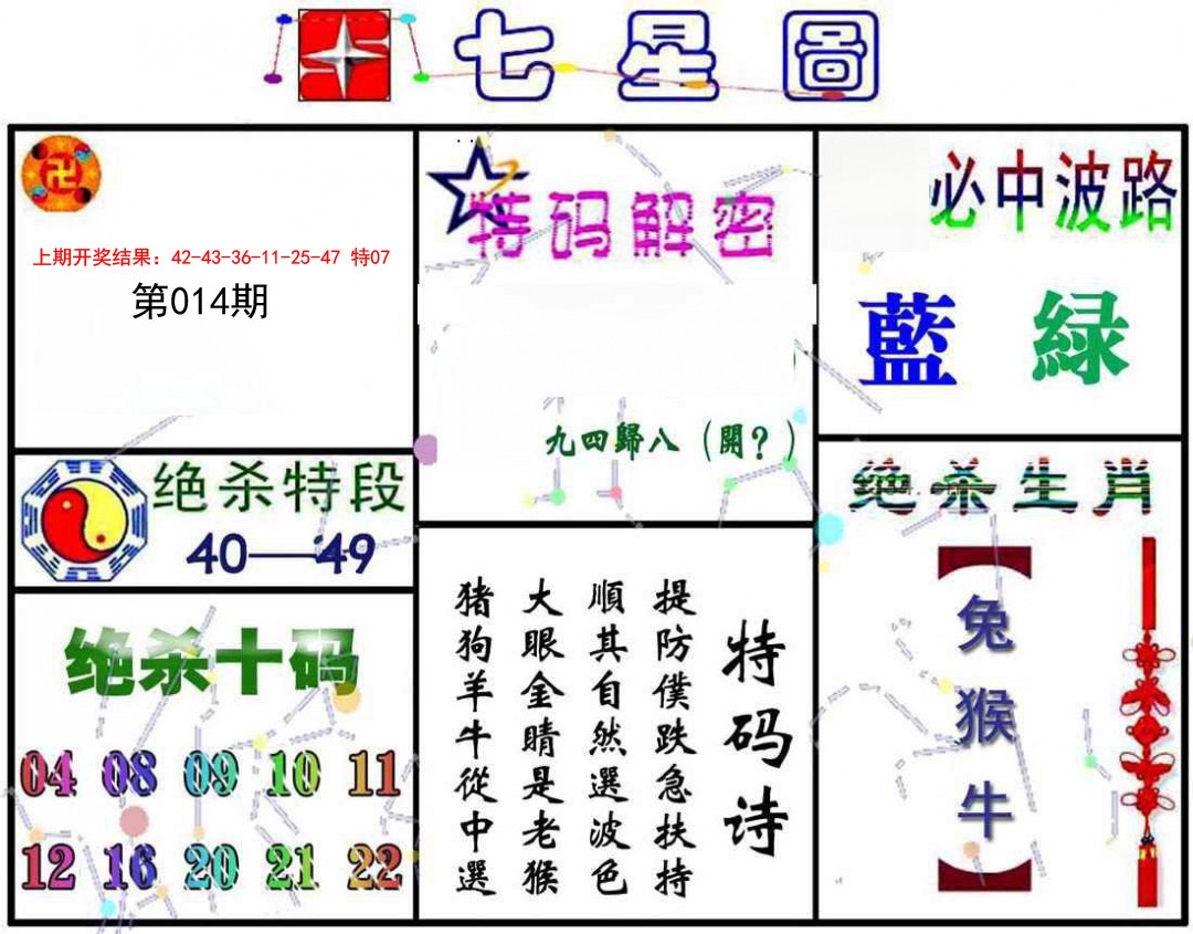 014期七星图A[图]