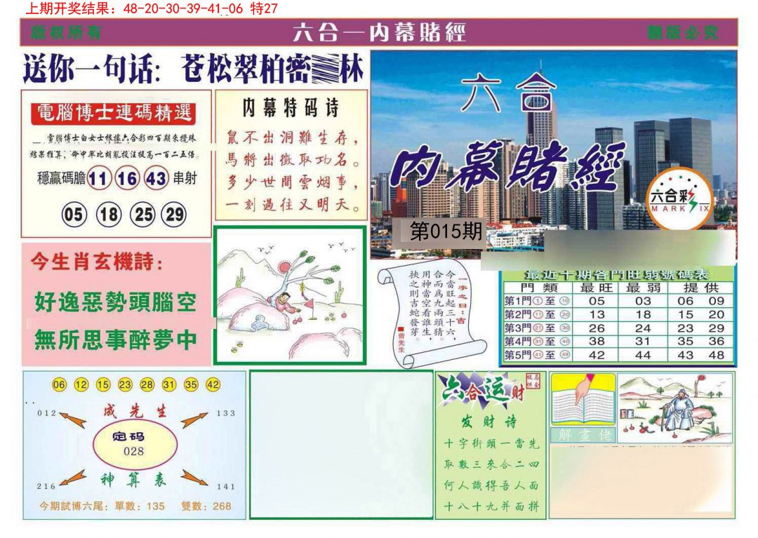 015期内幕赌经[图]