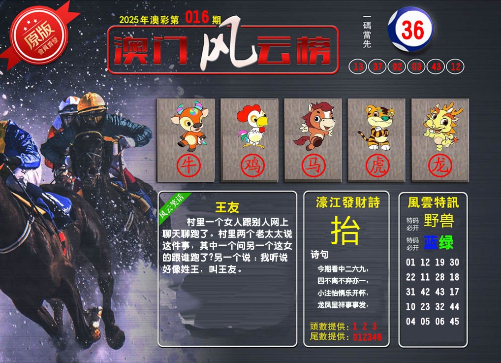 016期澳门风云榜[图]