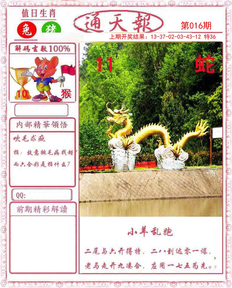 016期正版通天报[图]