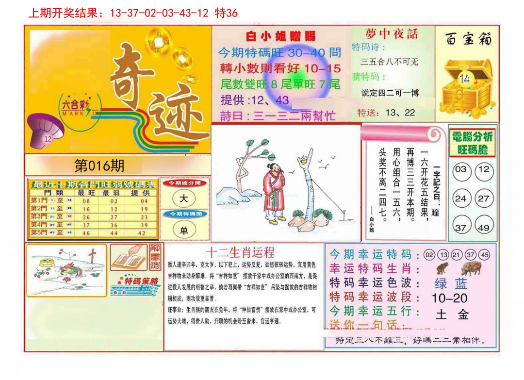 016期九龍奇迹A(推荐)[图]