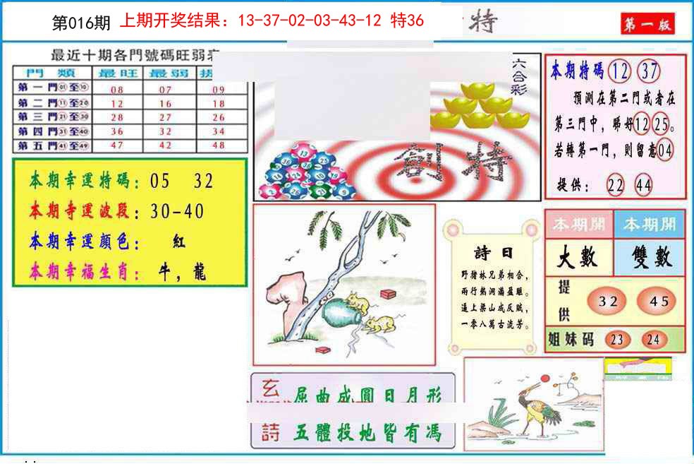 016期九龍创特A(推荐)[图]