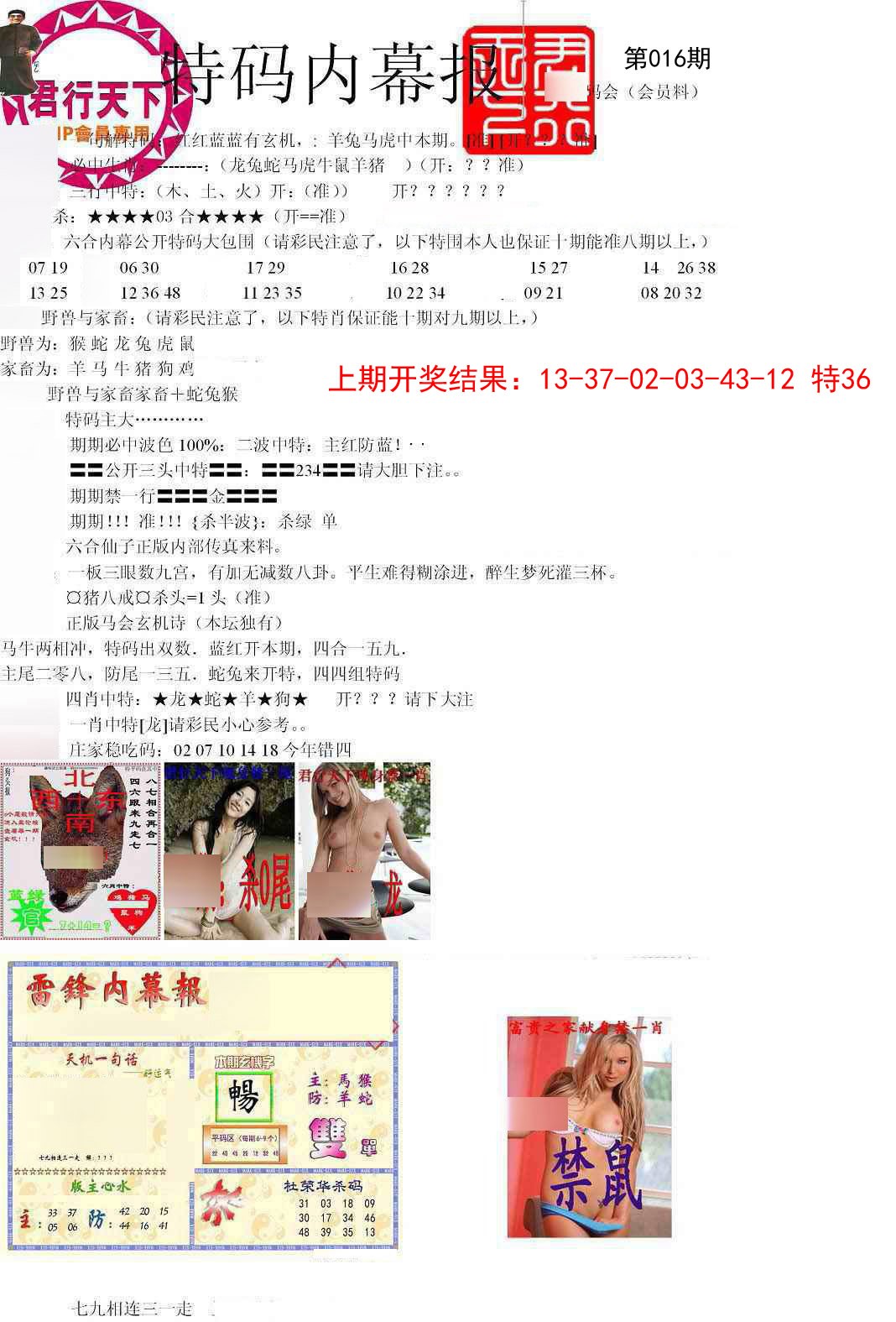 016期特码内幕报[图]