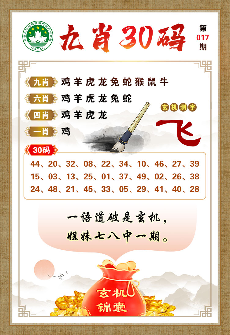 017期九肖30码[图]