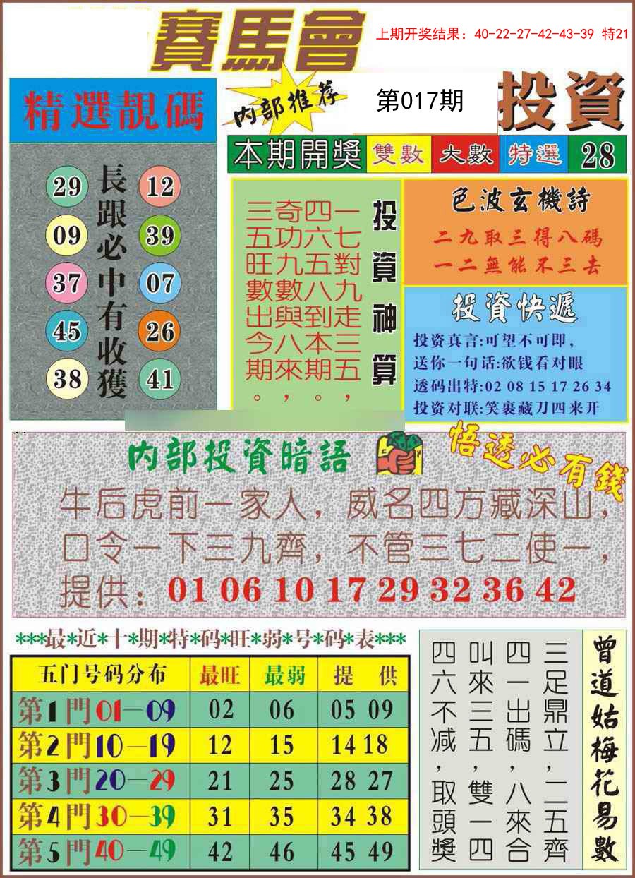 017期马会投资[图]