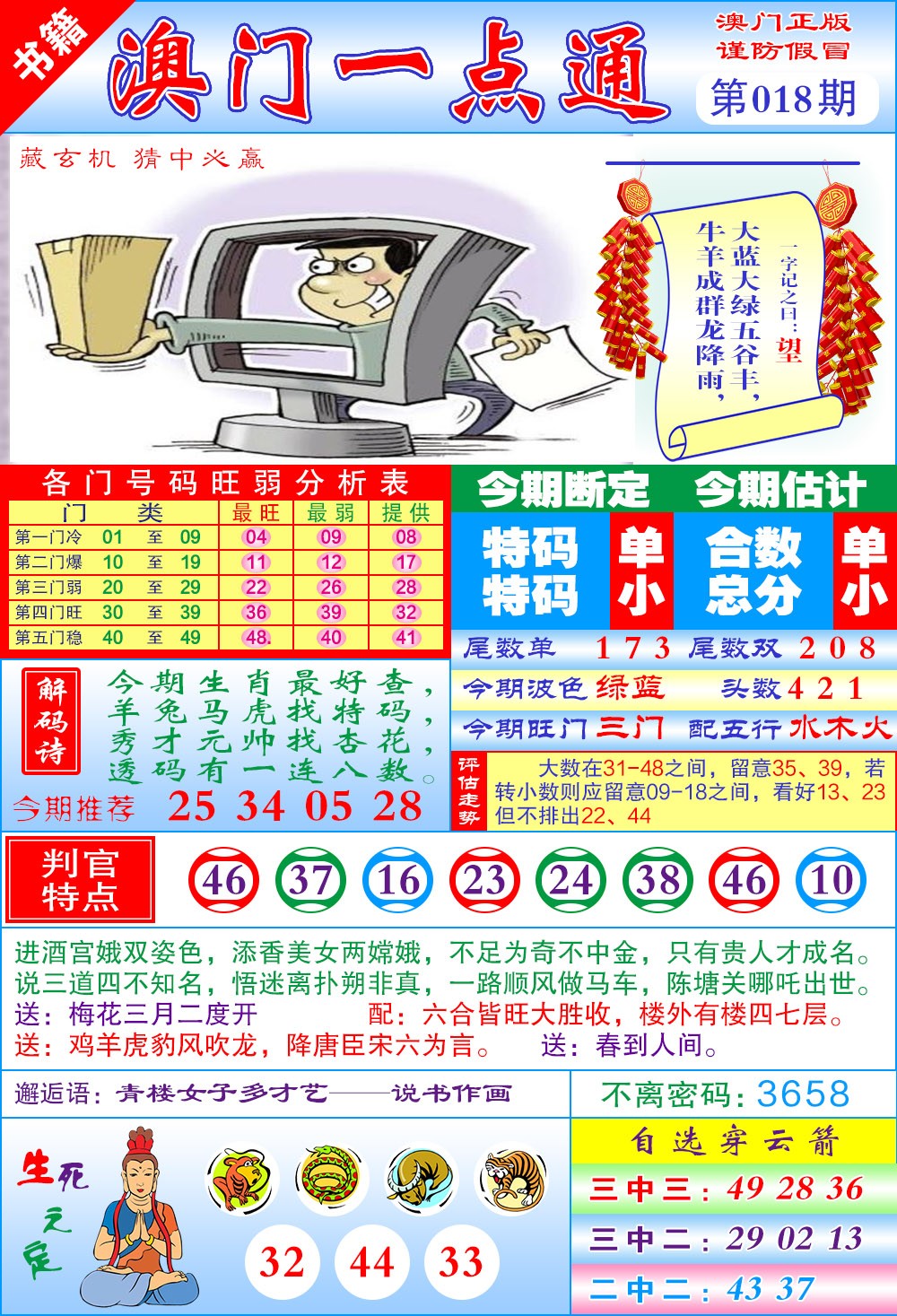 018期澳门一点通[图]