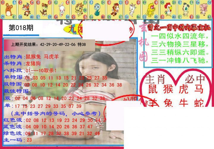 018期特码生肖图[图]