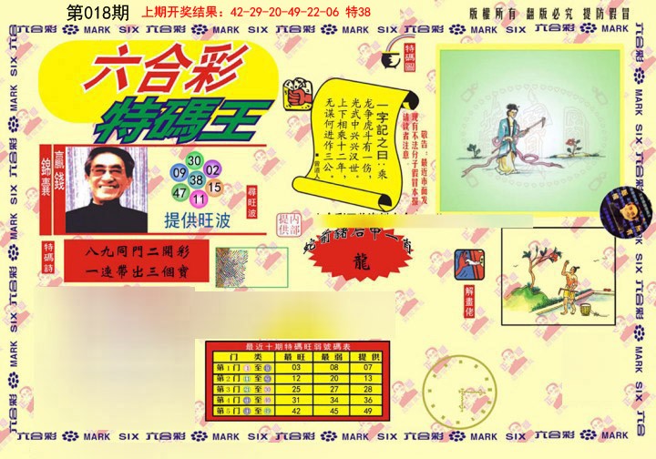 018期心水特码(信封)[图]