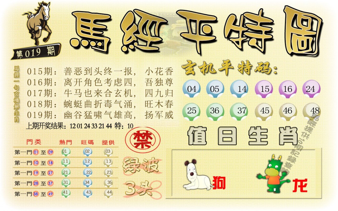019期马经平特图[图]
