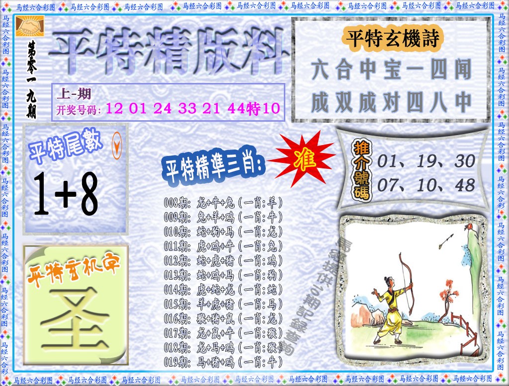 019期平特精版料[图]