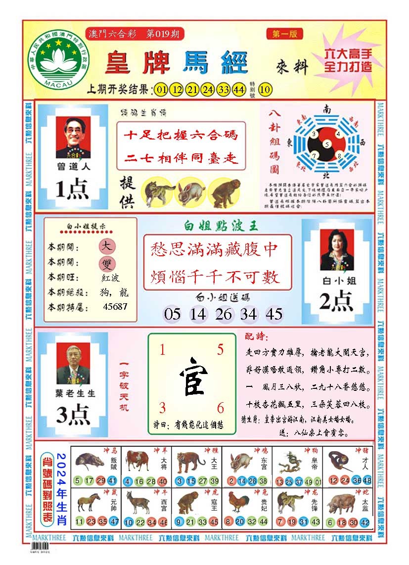 019期皇版马经A[图]
