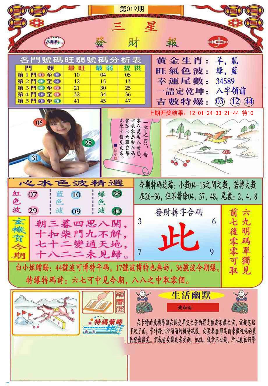 019期三星发财报(推荐)[图]