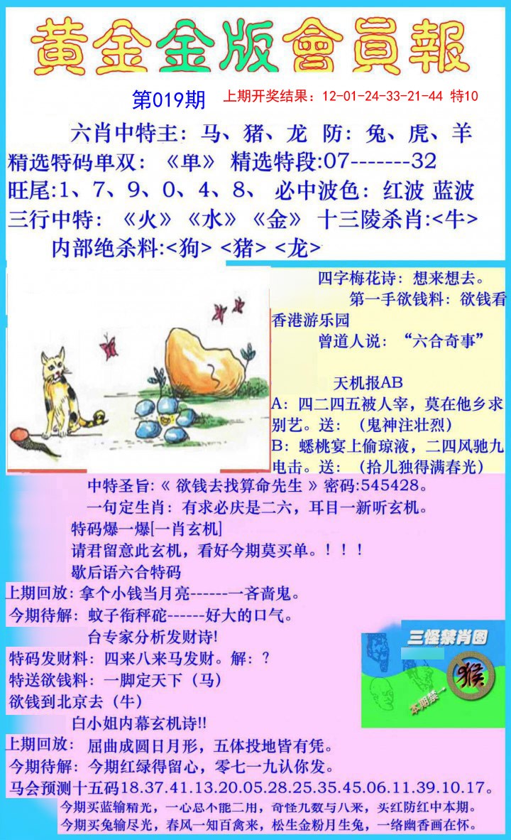 019期黄金金版会员报[图]