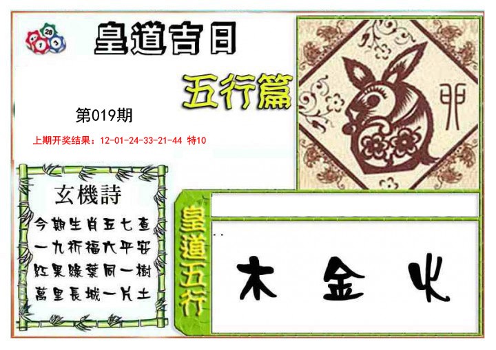 019期皇道吉日五行篇[图]