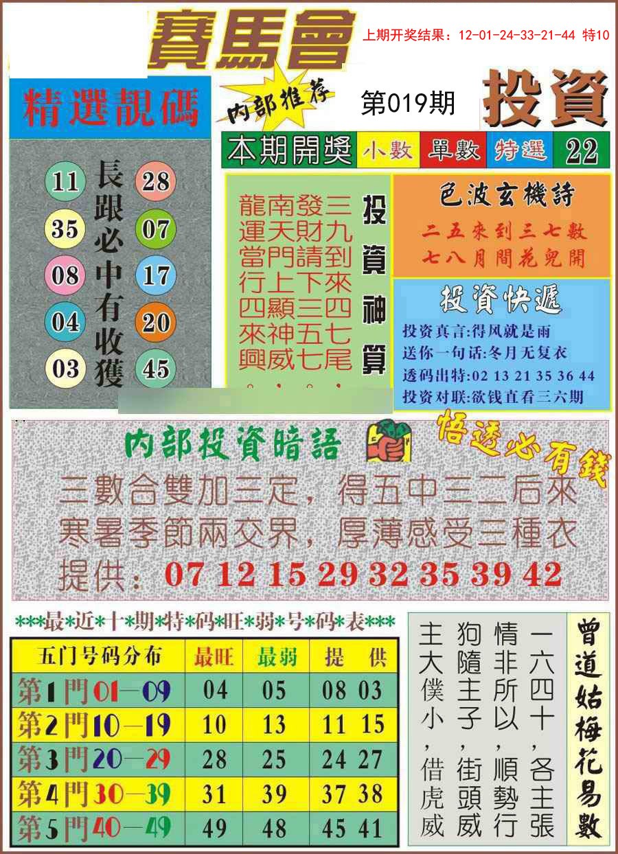 019期马会投资[图]
