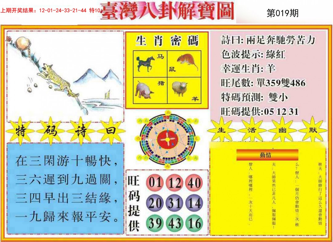 019期台湾八卦解宝图[图]