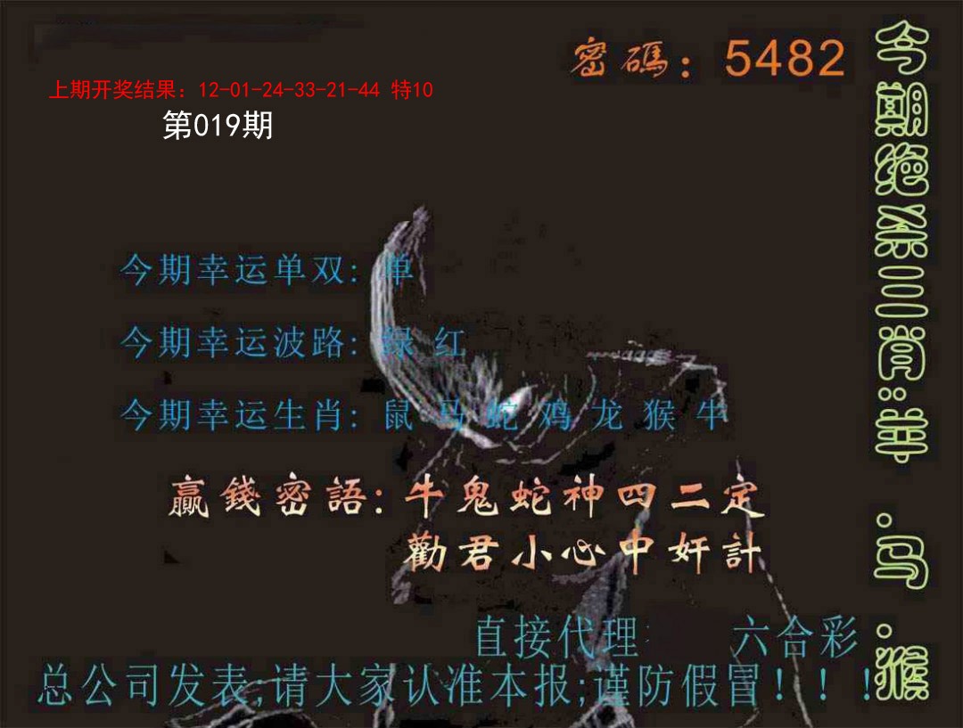 019期特码报[图]