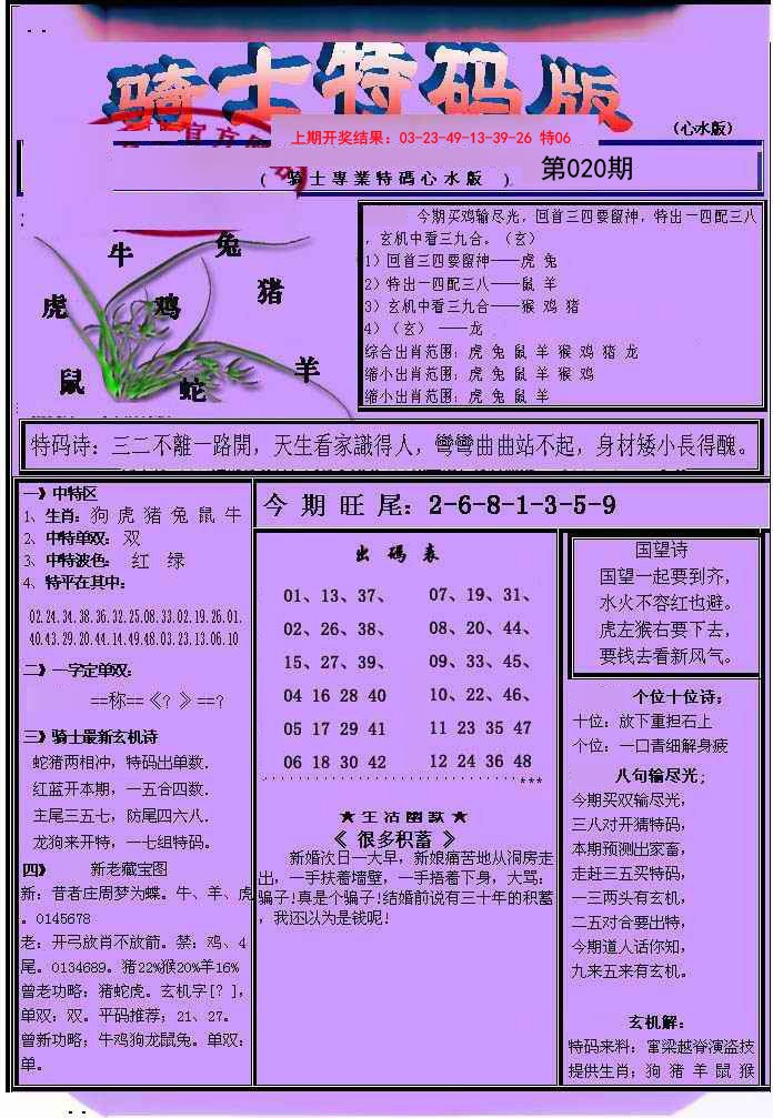 020期骑士特码版[图]